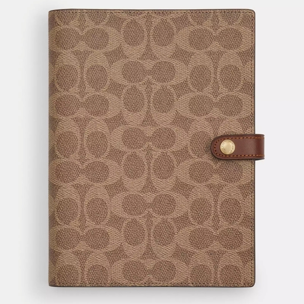 Coach Notebook In Signature Canvas NWT